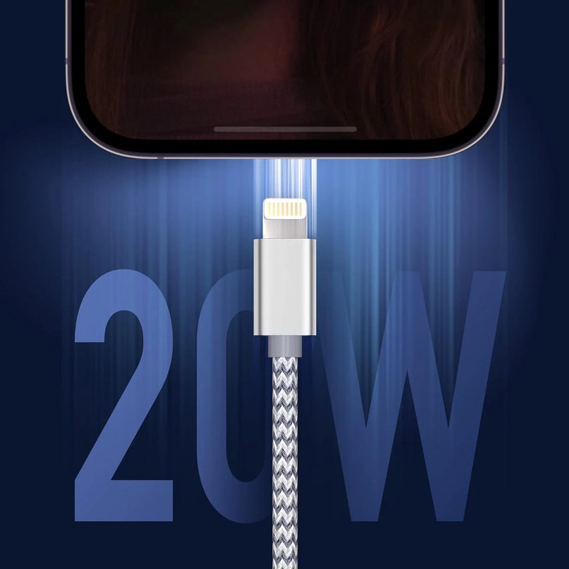 USB C to Lightning Cable 3Pack 6 Ft Mfi Certified Type C to Lightning Cable Nylon Braided Cord for Iphone
