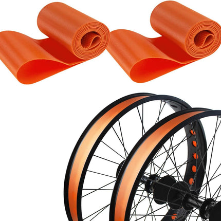 Rim Strip Rim Tape 20 Inch Fat Tire Liner PVC Inner Tube Cushion Protector anti Puncture for Bikes 2PCS
