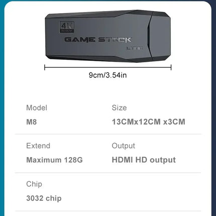 M8 Retro Video Game Console 2.4G Wireless Console Game Retro Game Stick 4K 10000 Games Portable Dendy Game Console for TV