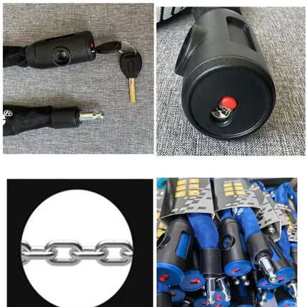 High-Security Bike Chain Lock - Durable Anti-Cut Lock for MTB, E-Bikes & Scooters