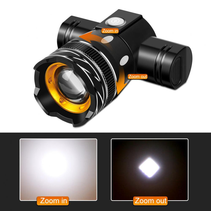 4Set LED USB Mountain Bike Lights Bicycle Torch Front+4X Rear Lamp Rechargeable