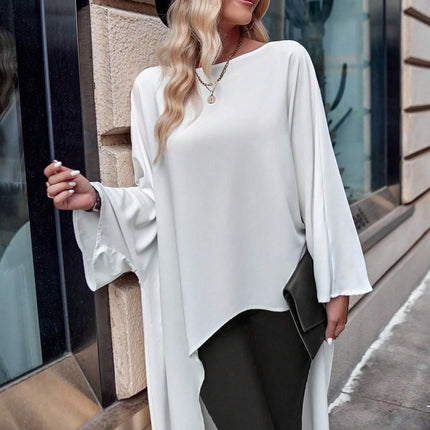 SHEIN LUNE Women'S Winter Elegant New Year'S Party Valentine'S Day Ball Christmas French Bohemian Floral Positioning Printed Off-Shoulder Long Sleeve Asymmetric Hem Casual Commuting White Shirt Old Money Style Casual Fall Shirt Tops Fall Women Clothes Winter Women Clothes Thanksgiving Women Outfit Back to School Clothes Teacher Outfits