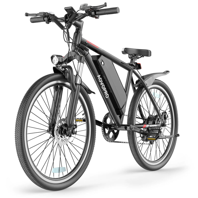 BK1350 Adult Electric Bicycles, 350W 26" Electric Mountain Bicycle, 48V Battery, 22Mph Electric Mountain Bike, Adjustable 7 Speed E-Bikes for Adults UL2849