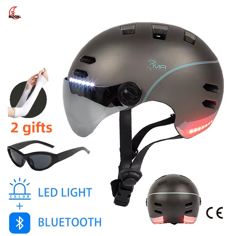 Smart Sport Helmet for E-Bikes with Integrated LED – High-Performance, Ultra-Light Summer Riding Gear