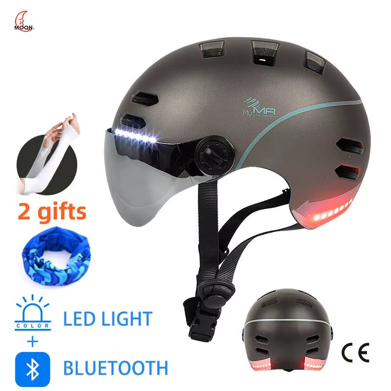 Smart Sport Helmet for E-Bikes with Integrated LED – High-Performance, Ultra-Light Summer Riding Gear