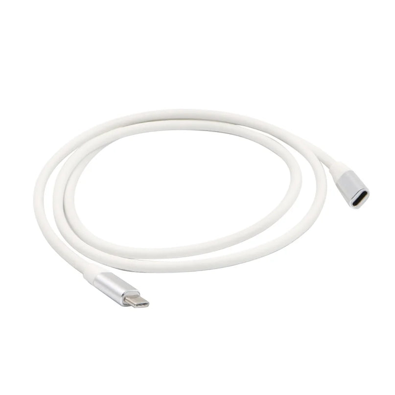 1 Meter Type-C Cable Extender USB 3.1 USB C Male to Female Extension Cord Compatible Pro Note 8 (Silver)