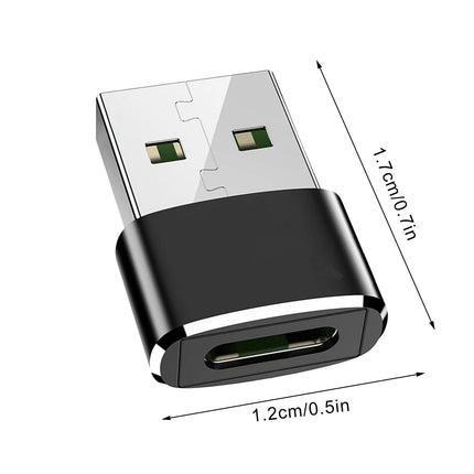 5PC USB Type-C Female to USB 3.0 Male Adapter USB C to USB a Connector