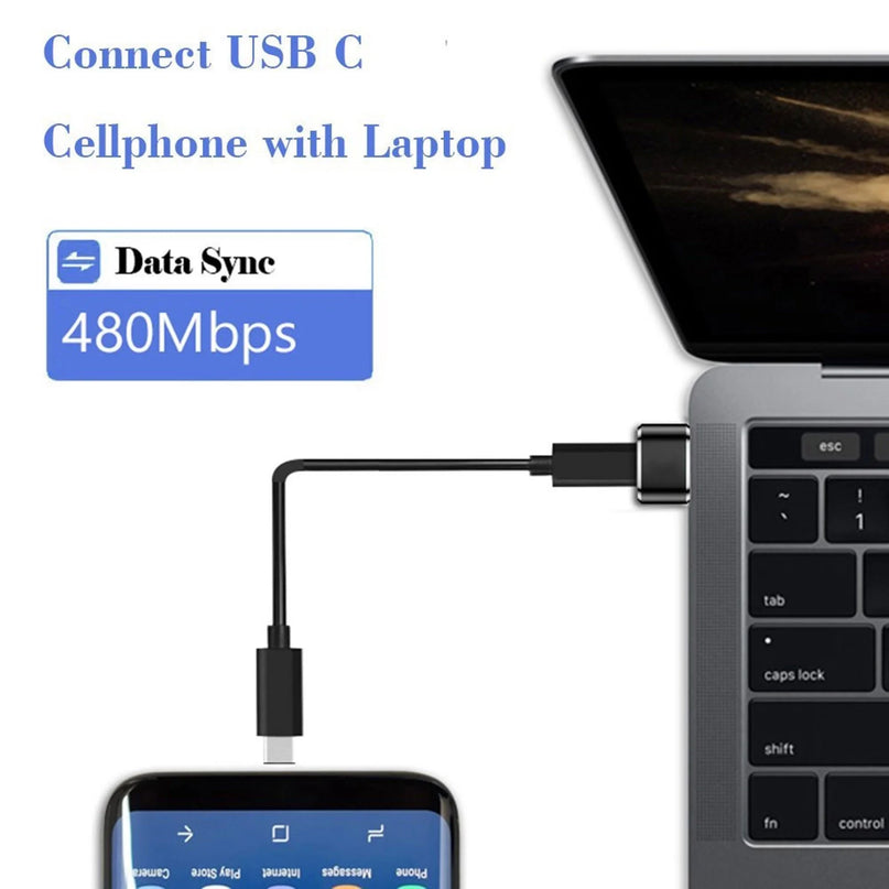 5PC USB Type-C Female to USB 3.0 Male Adapter USB C to USB a Connector
