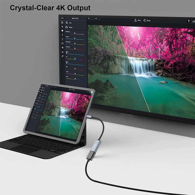 USB C to HDMI Adapter, USB Type-C to HDMI Adapter [Thunderbolt 3/4 Compatible],Grey