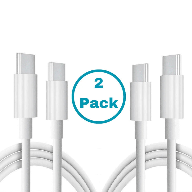3Ft USB C to USB C Charger Cable, Type C Fast Charging Cable, Gray, 2 Pack