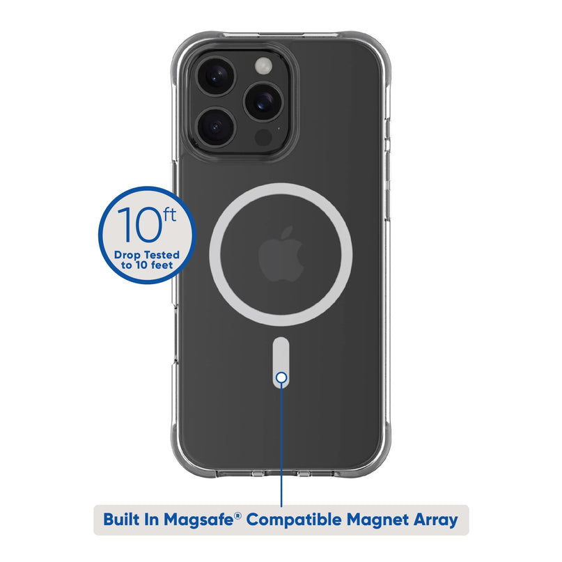 . Magsafe Compatible Phone Case for Iphone 16 Pro Max - Clear