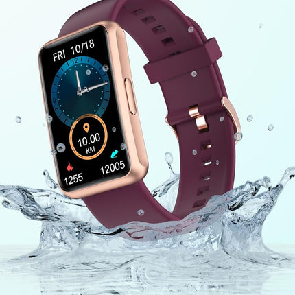 Fitness Tracker No Bluetooth No APP No Phone Needed, Fitness Watch for Men Women Parents IP68 Waterproof with Full Touch Screen Steps Calories Counter Sleep Tracker Alarm Clocks (Purple)