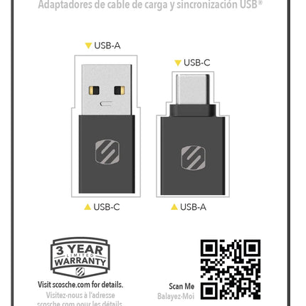 Strikeline Adapter Kit USB-C to USB-A & Type-C Converter 2-Pk CAAKIT-RP Black