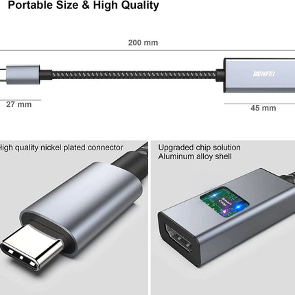 USB C to HDMI Adapter, USB Type-C to HDMI Adapter [Thunderbolt 3/4 Compatible],Grey