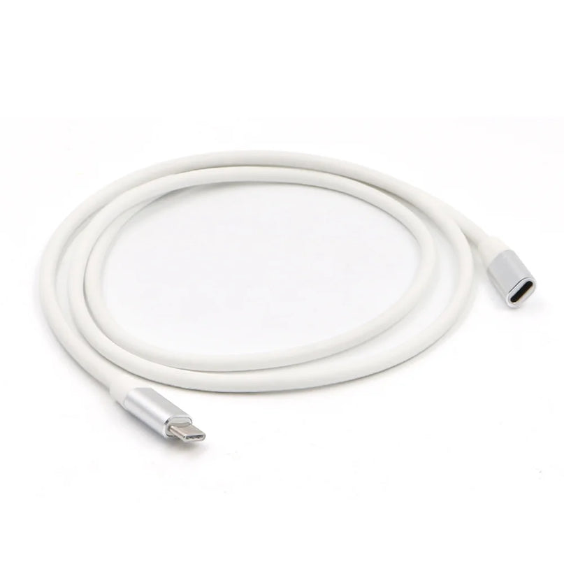 1 Meter Type-C Cable Extender USB 3.1 USB C Male to Female Extension Cord Compatible Pro Note 8 (Silver)