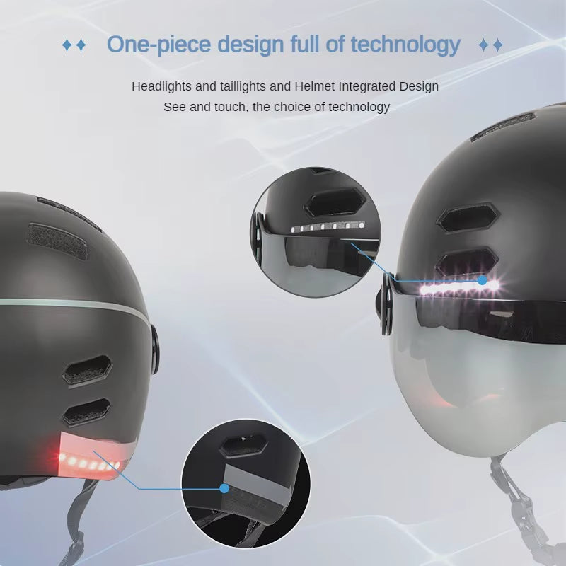 Smart Sport Helmet for E-Bikes with Integrated LED – High-Performance, Ultra-Light Summer Riding Gear