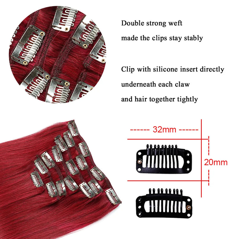 JIAMEISI Clip-In Hair Extensions