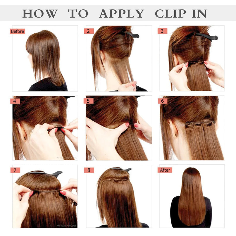 JIAMEISI Clip-In Hair Extensions