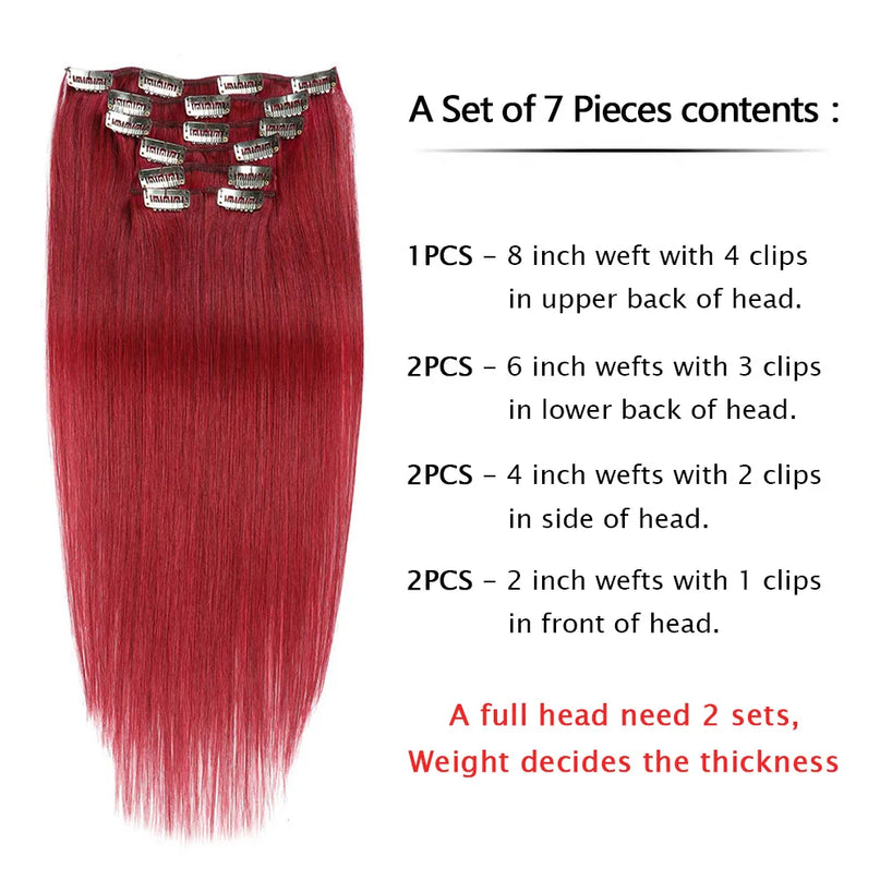 JIAMEISI Clip-In Hair Extensions