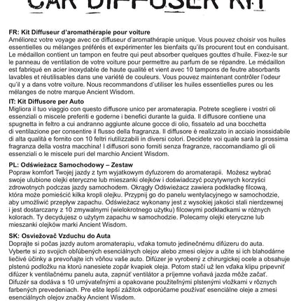 Car Diffuser Kit - Flower of Life - 30mm