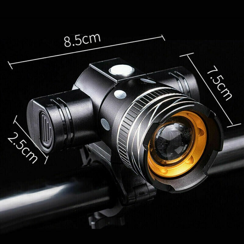 4Set LED USB Mountain Bike Lights Bicycle Torch Front+4X Rear Lamp Rechargeable
