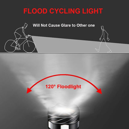 4Set LED USB Mountain Bike Lights Bicycle Torch Front+4X Rear Lamp Rechargeable