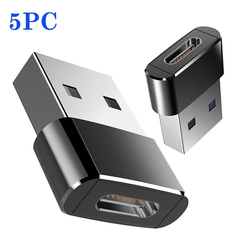 5PC USB Type-C Female to USB 3.0 Male Adapter USB C to USB a Connector