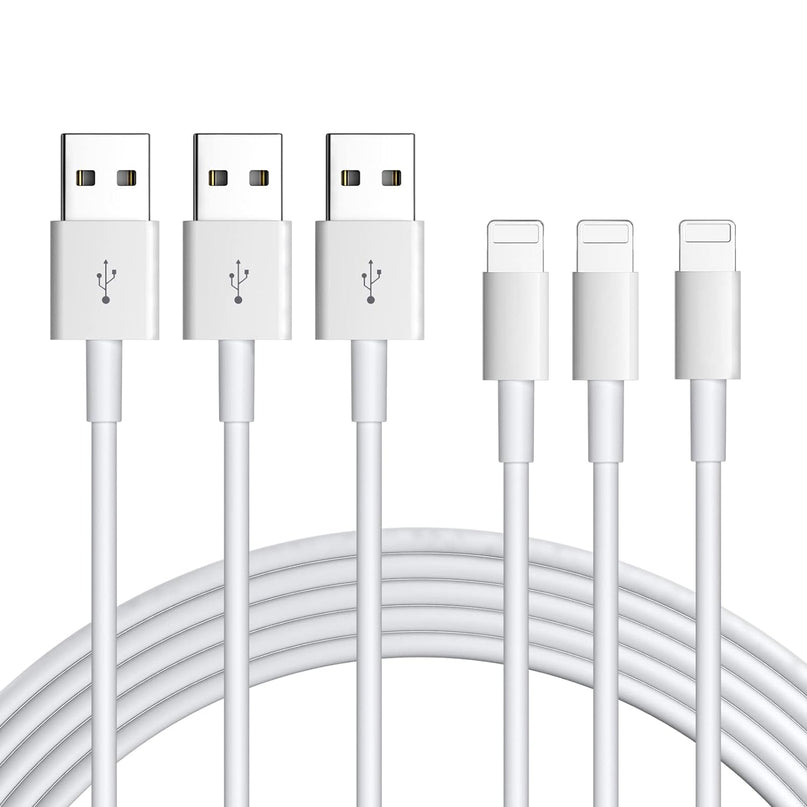 [Apple Mfi Certified] Phone Charger, 6FT Lighting Cable Lighting to USB Cable Compatible with Phone 13/13 Pro/13 Pro Max/12/12 Mini/12 Pro/11/11 Pro/Xs Max/Xr/X/Airpods Pro and More (3 Pcs)