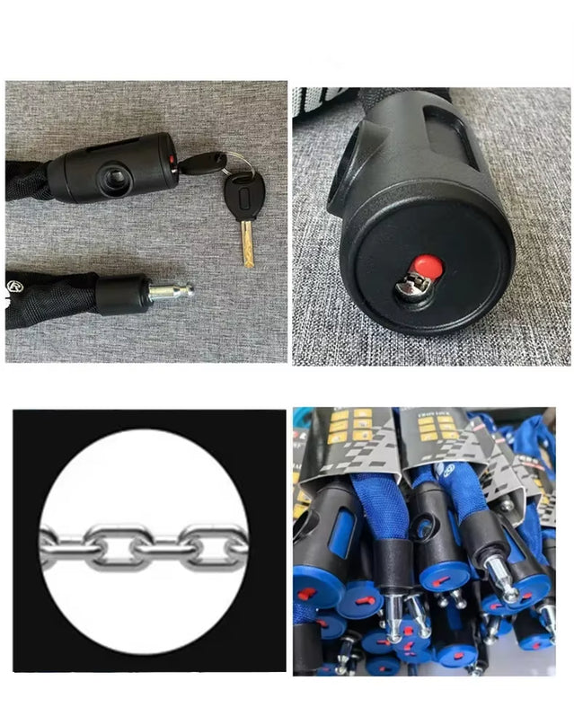High-Security Bike Chain Lock - Durable Anti-Cut Lock for MTB, E-Bikes & Scooters