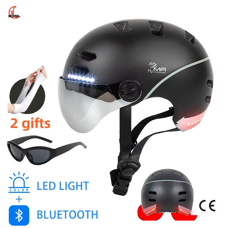 Smart Sport Helmet for E-Bikes with Integrated LED – High-Performance, Ultra-Light Summer Riding Gear