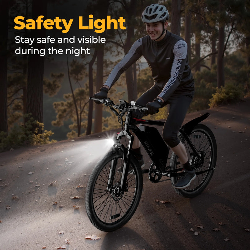 BK1350 Adult Electric Bicycles, 350W 26" Electric Mountain Bicycle, 48V Battery, 22Mph Electric Mountain Bike, Adjustable 7 Speed E-Bikes for Adults UL2849