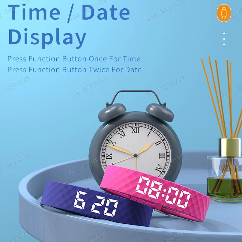 Smart Multifunctional Wristband Fitness Bracelet IP65 Waterproof Sport LED Activity Sleep Tracker Smart Watch Pedometer New 2025