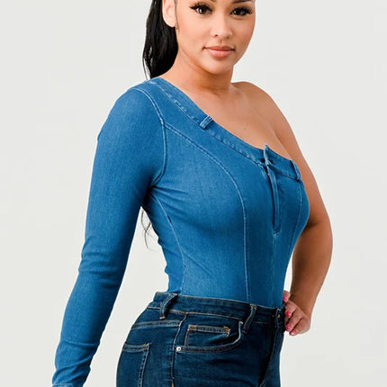 ATHINA DENIM BODYSUIT