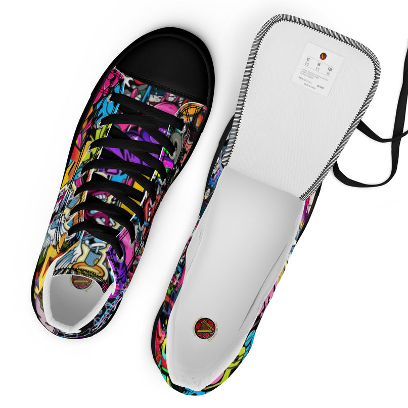 Graffiti Freedom High-Top Sneakers