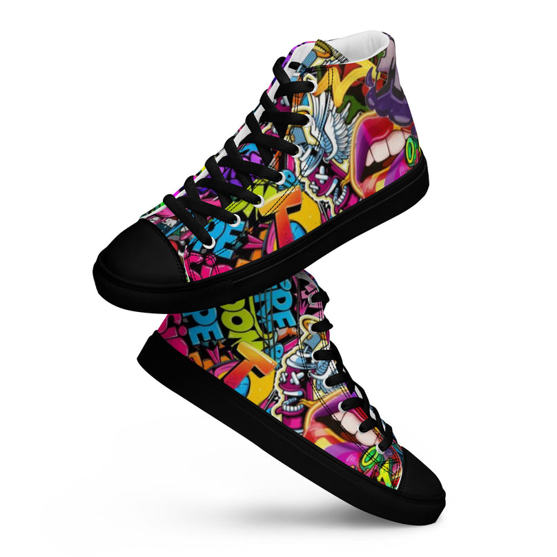 Graffiti Freedom High-Top Sneakers