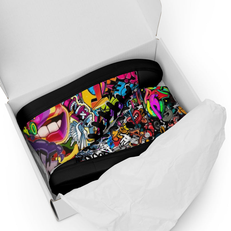 Graffiti Freedom High-Top Sneakers