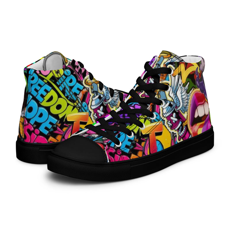Graffiti Freedom High-Top Sneakers