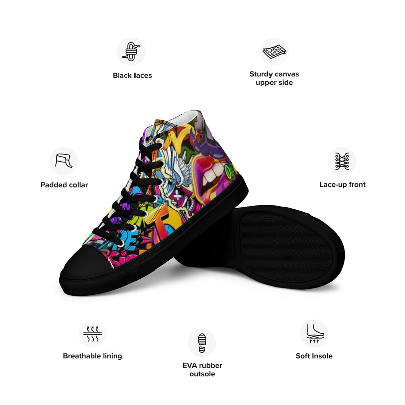 Graffiti Freedom High-Top Sneakers