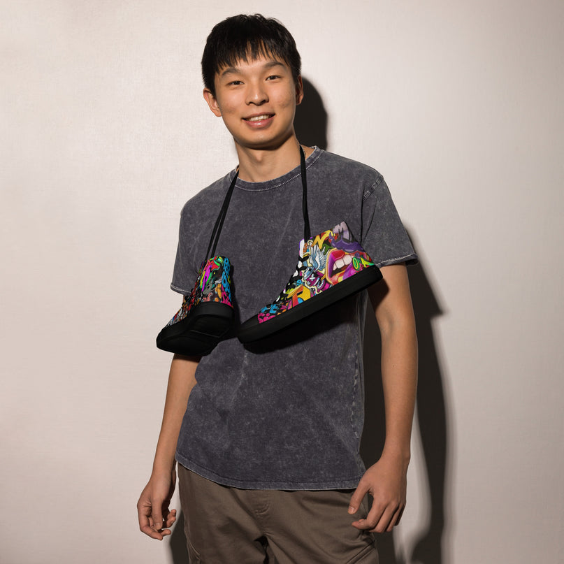 Graffiti Freedom High-Top Sneakers