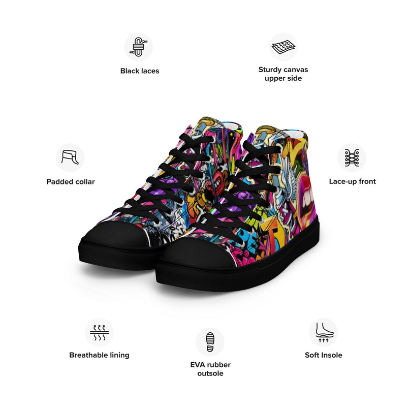 Graffiti Freedom High-Top Sneakers