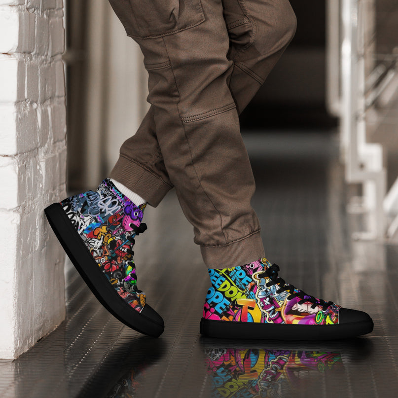 Graffiti Freedom High-Top Sneakers