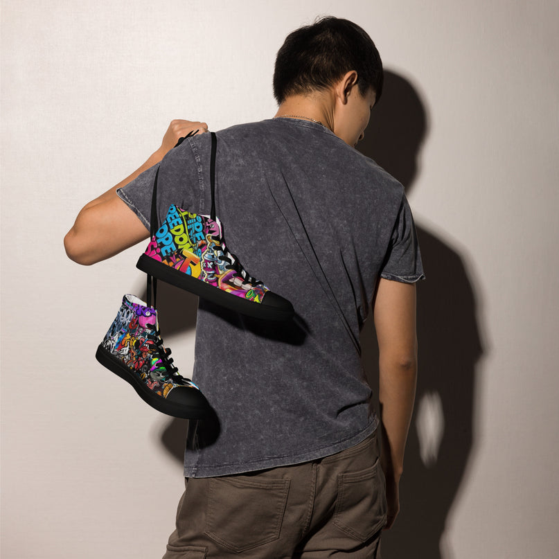 Graffiti Freedom High-Top Sneakers